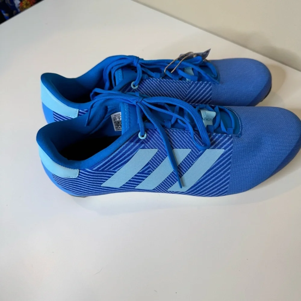 Adidas The Road Shoes Men's Size 9.5 women’s 10.5 Blue Rush Cycling Road Shoes